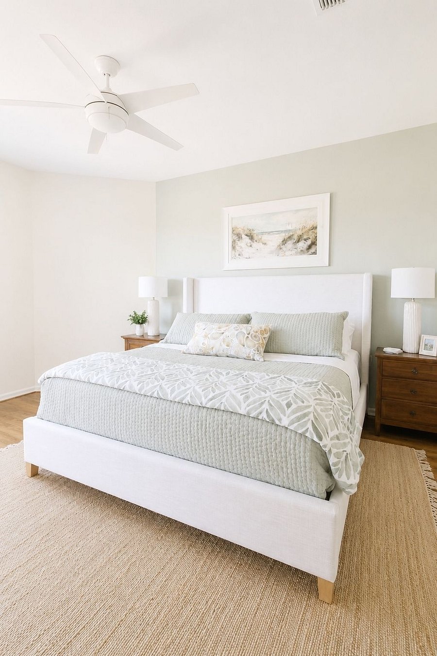 Primary bedroom with king bed