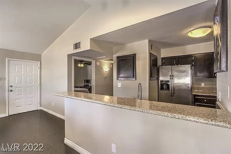 Kitchen with Long Countertop Bar