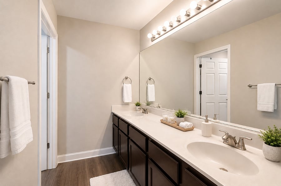 Spacious Double Vanity Bathroom