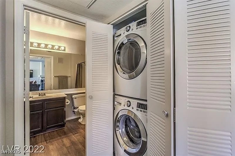 Washer and Dryer and guest bathroom