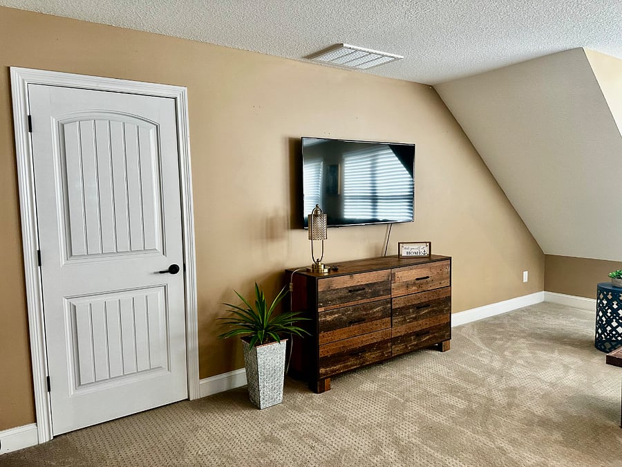 Large unfinished closet for additional storage
