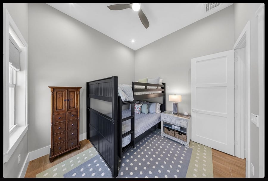 Guest Bedroom with Queen Size Bunk Beds.