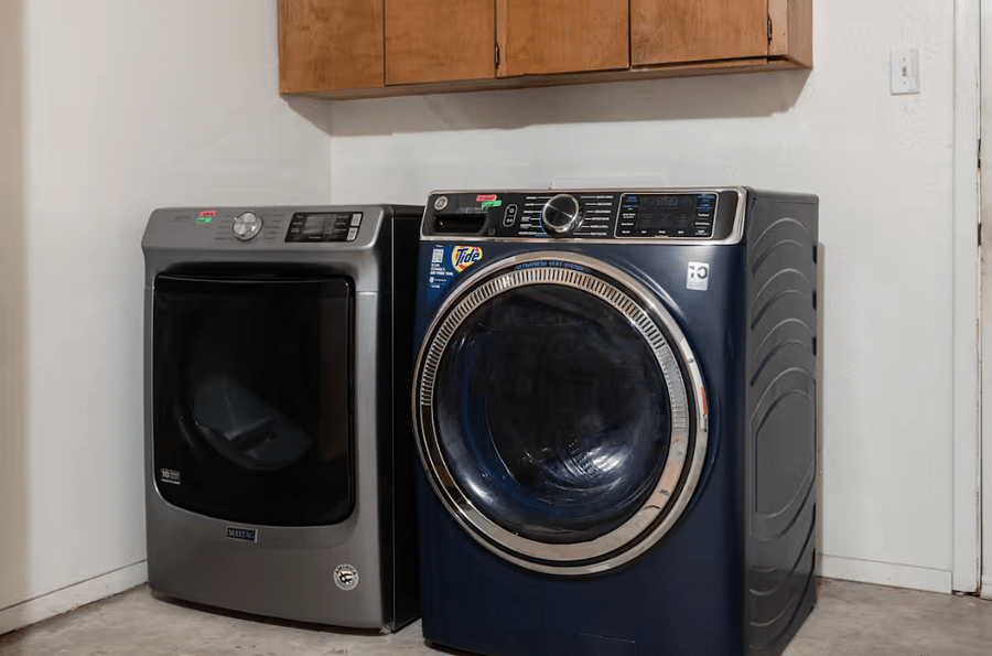 washer and Dryer located in the garage
