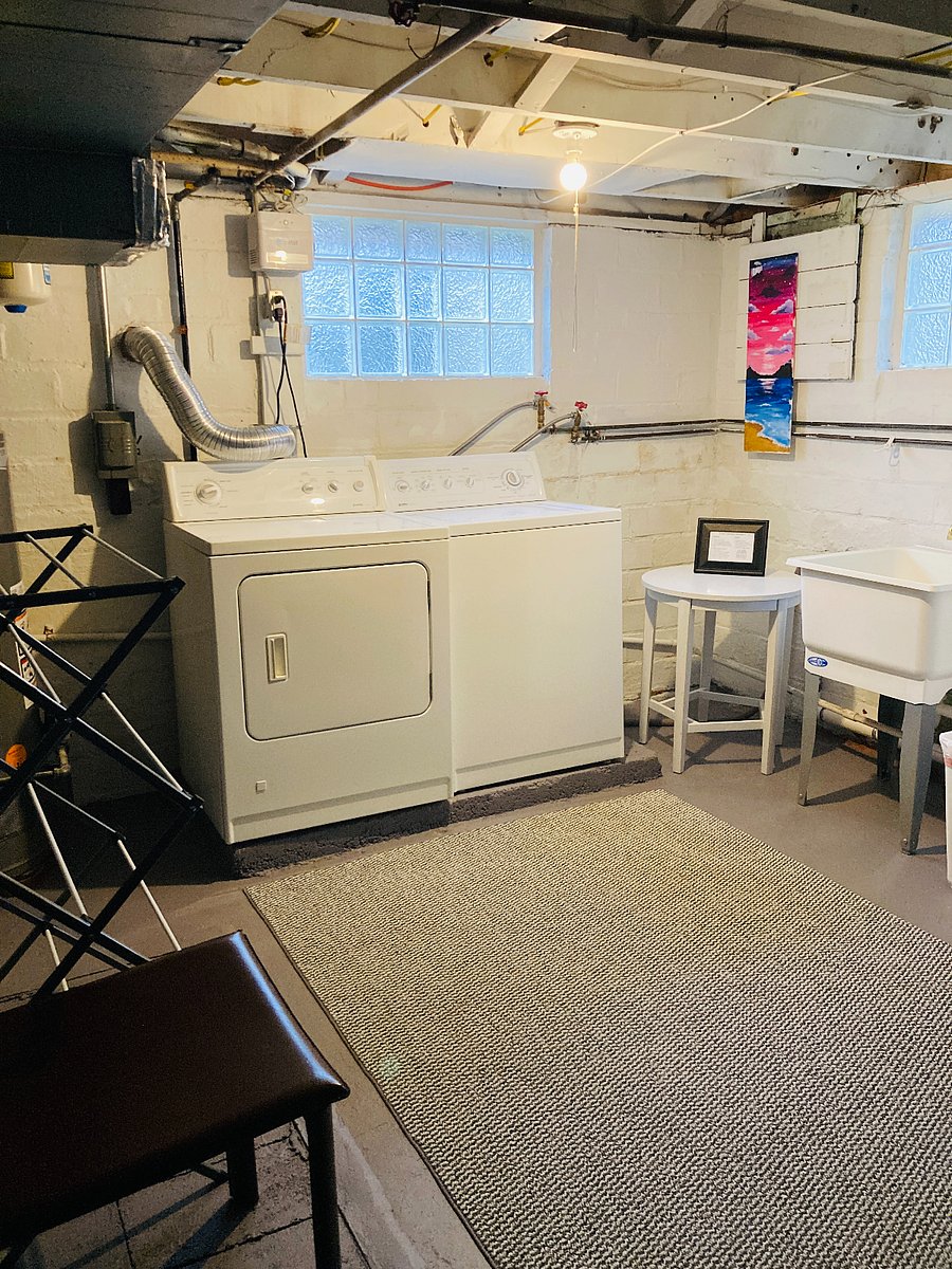 Basement- laundry + utility sink- Shared Space, included with use.