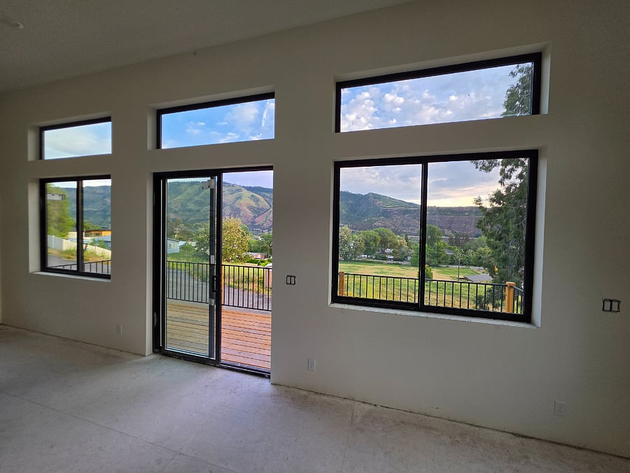 View from front kitchen/living area. Available August 2026!