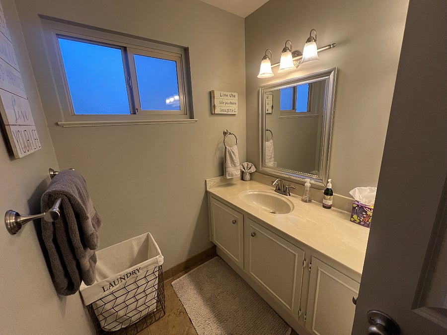 Private bath (or shared if you and a colleague each rent a room).