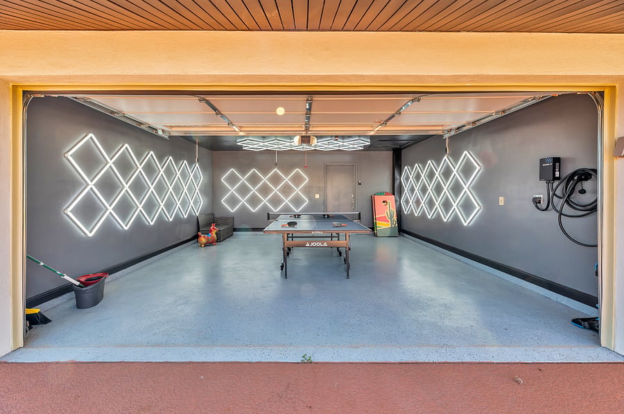 2-car garage with EV charger