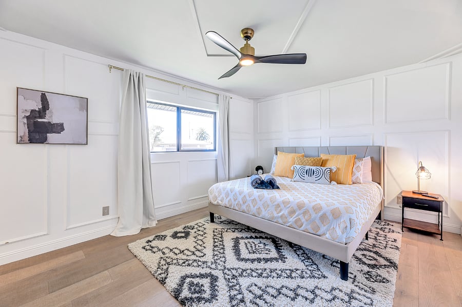 Primary bedroom w/ King bed