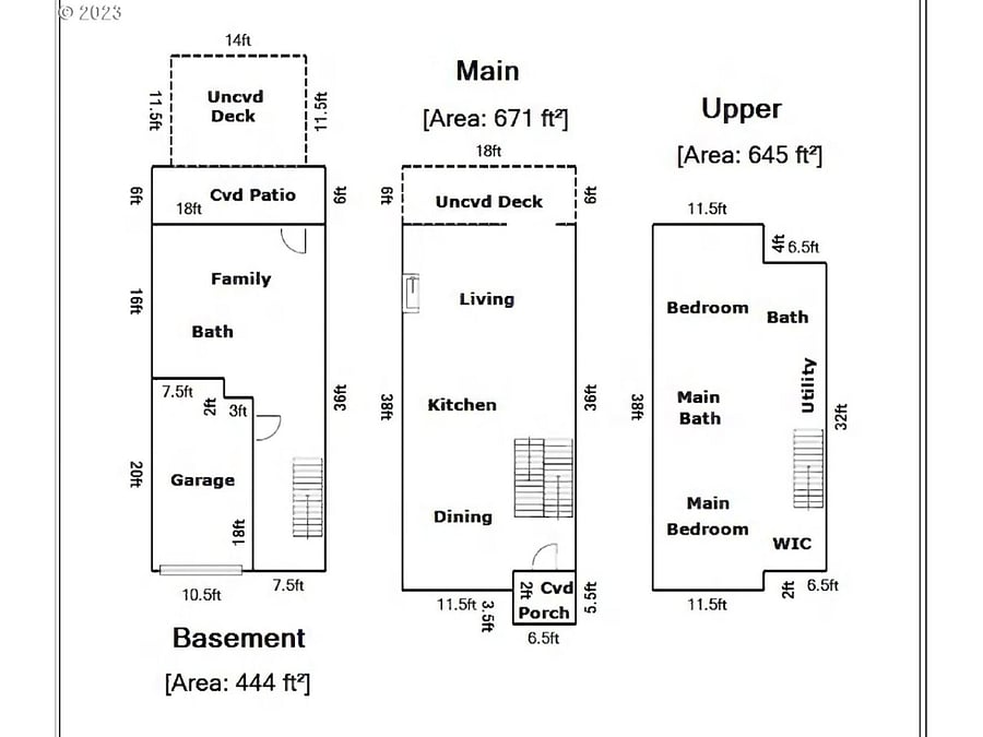 Floor plan of the condo. 