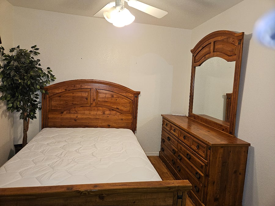 You can bring your own bed spread and sheets if you like.