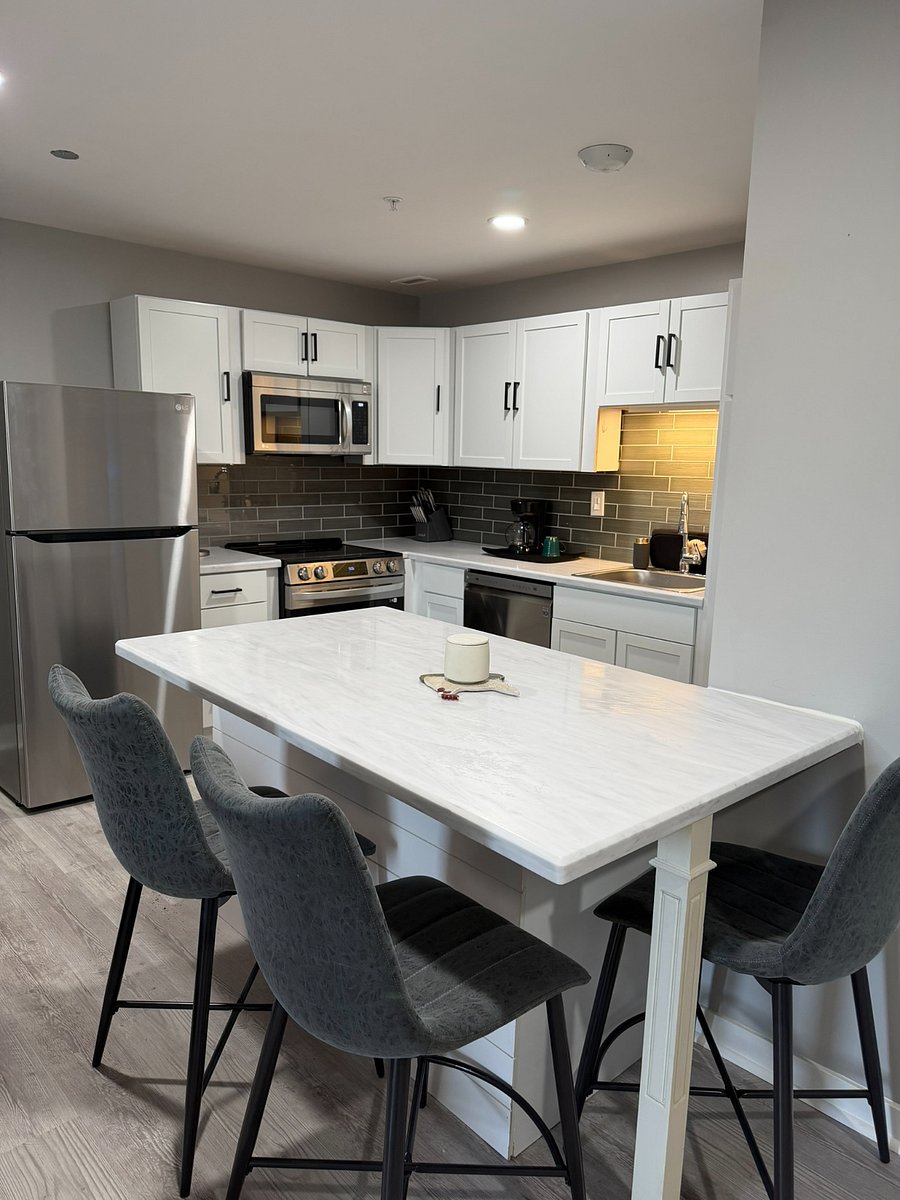 Kitchen, seats three with a fourth chair available