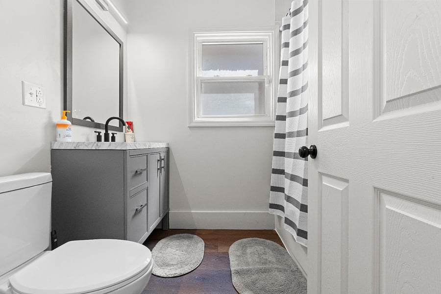Modern, updated bathroom