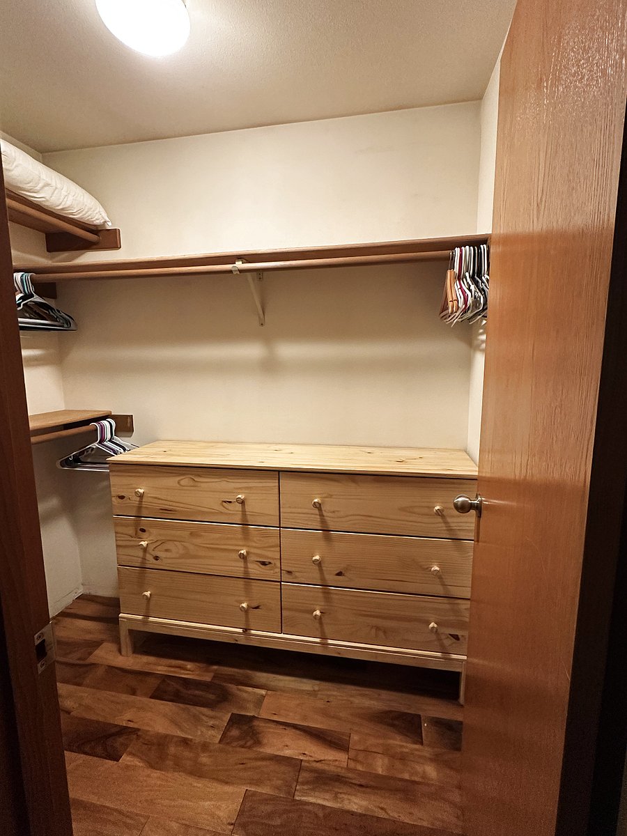 walk in closet in main-floor master suite. 1/2 closets for the suite!