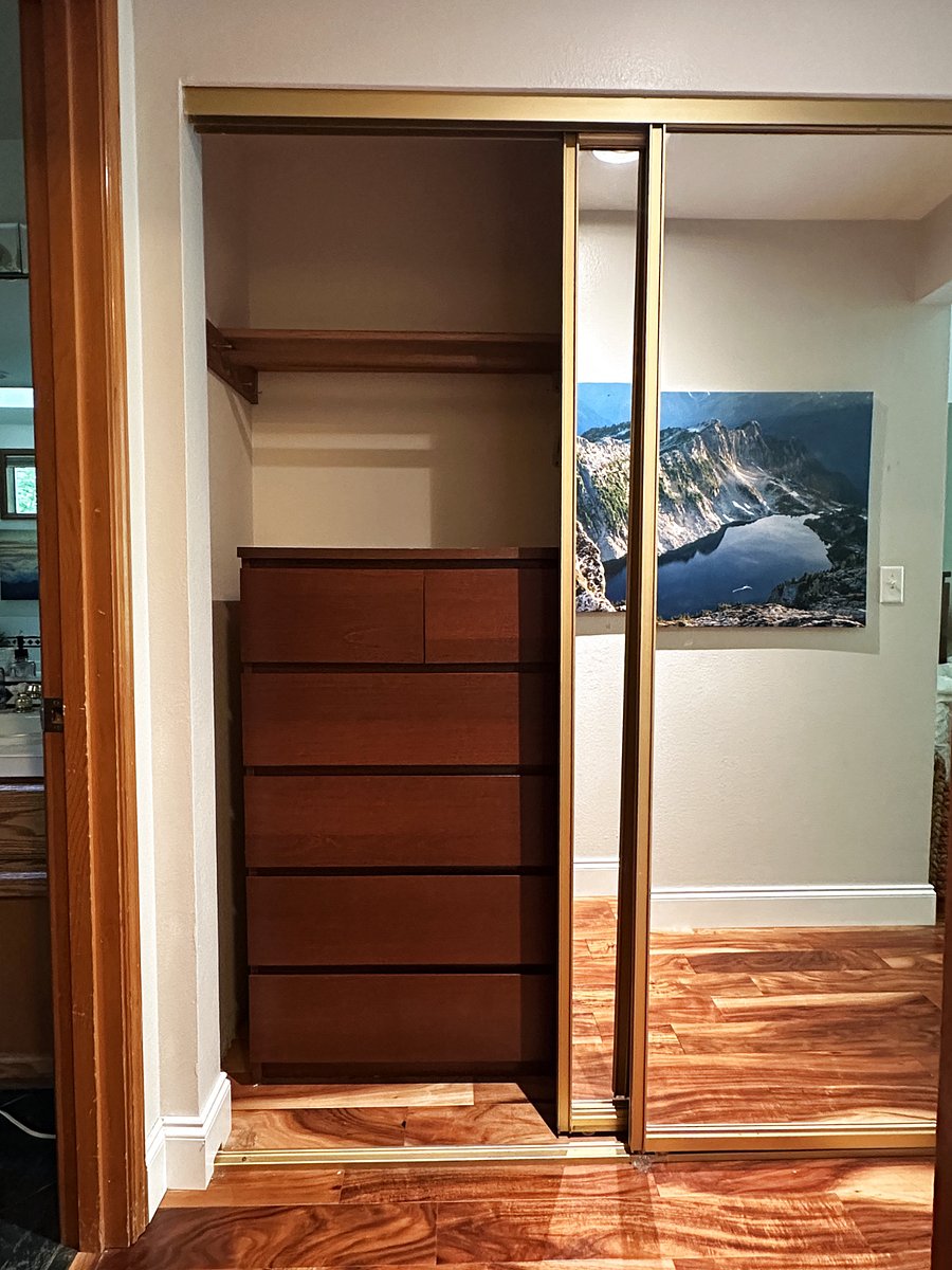 Additional closet in main floor master suite for a total of two closets!