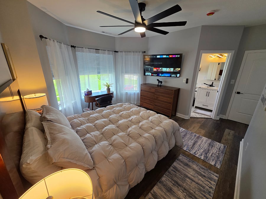 Master Bedroom with 60" Smart TV