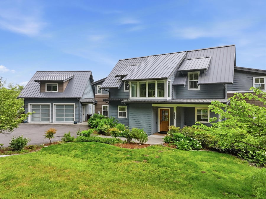 Landscaped front yard. 
