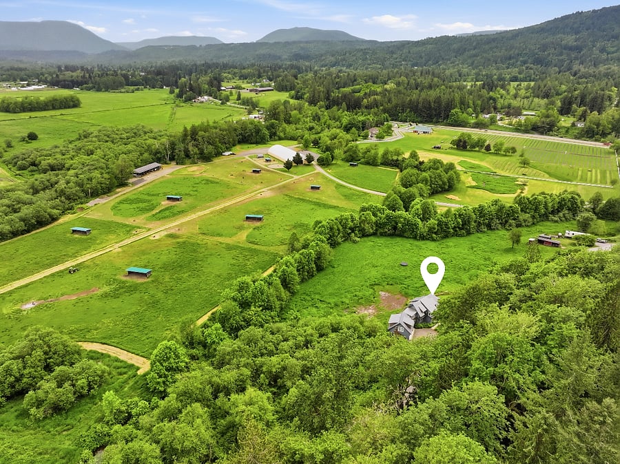 Surrounded by equestrian properties. 