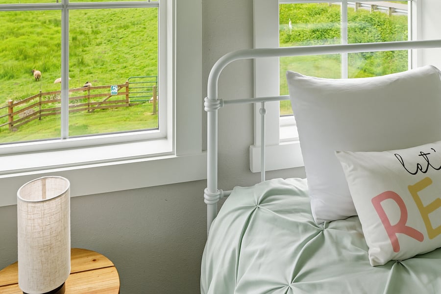Bedroom 3 views of sheep grazing