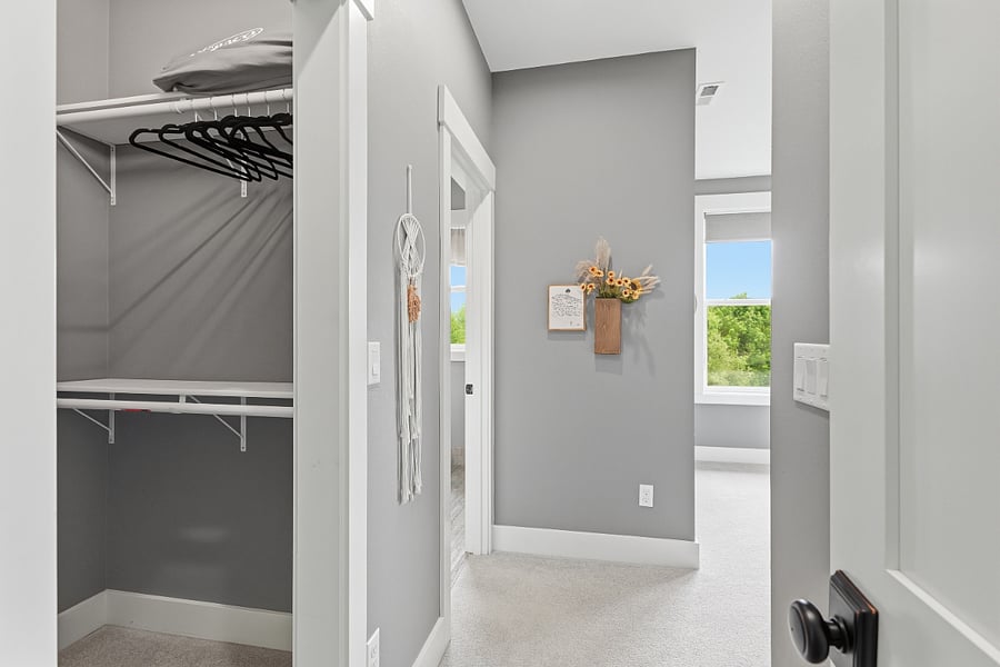Full walk in master closet, second closet not pictured.
