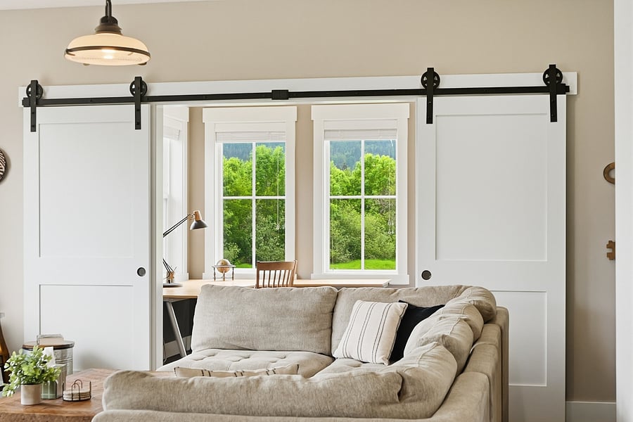 Barn doors to office