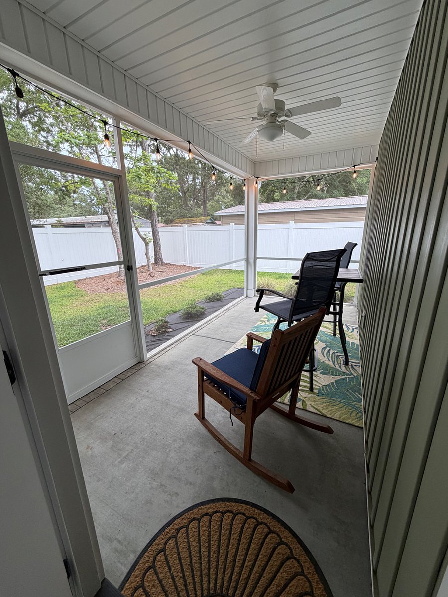 Back yard screened porch