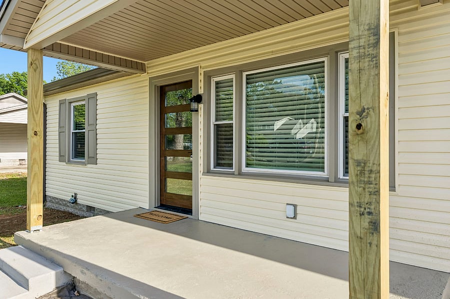 Welcoming covered porch