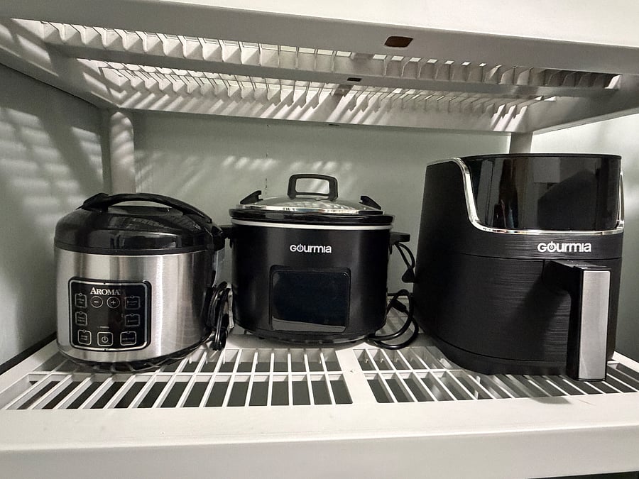 Rice Cooker, Slow Cooker, Air Fryer
