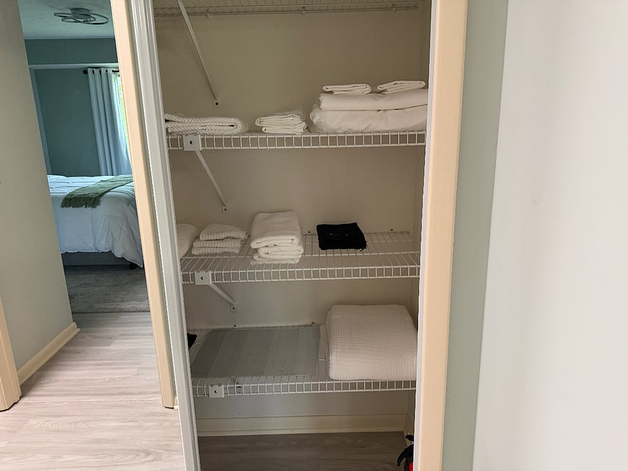 Linen Closet in Hallway