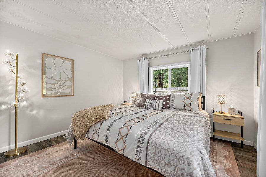 King bed in primary room