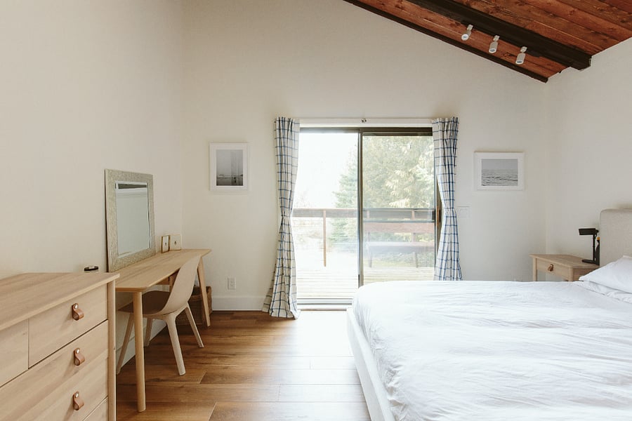 Work Space and vaulted ceilings in Primary Bedroom on Main Level