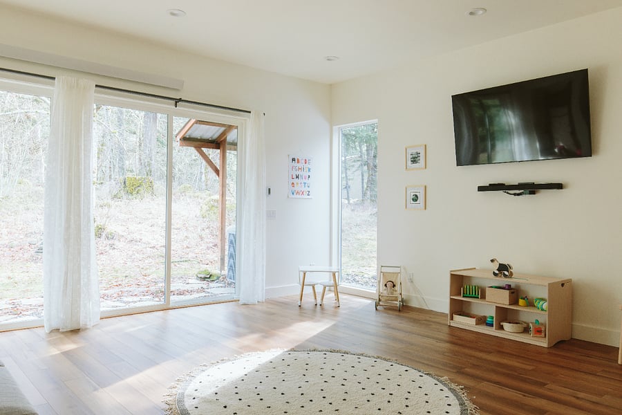 Massive Family / Play Room in Main Level near entry