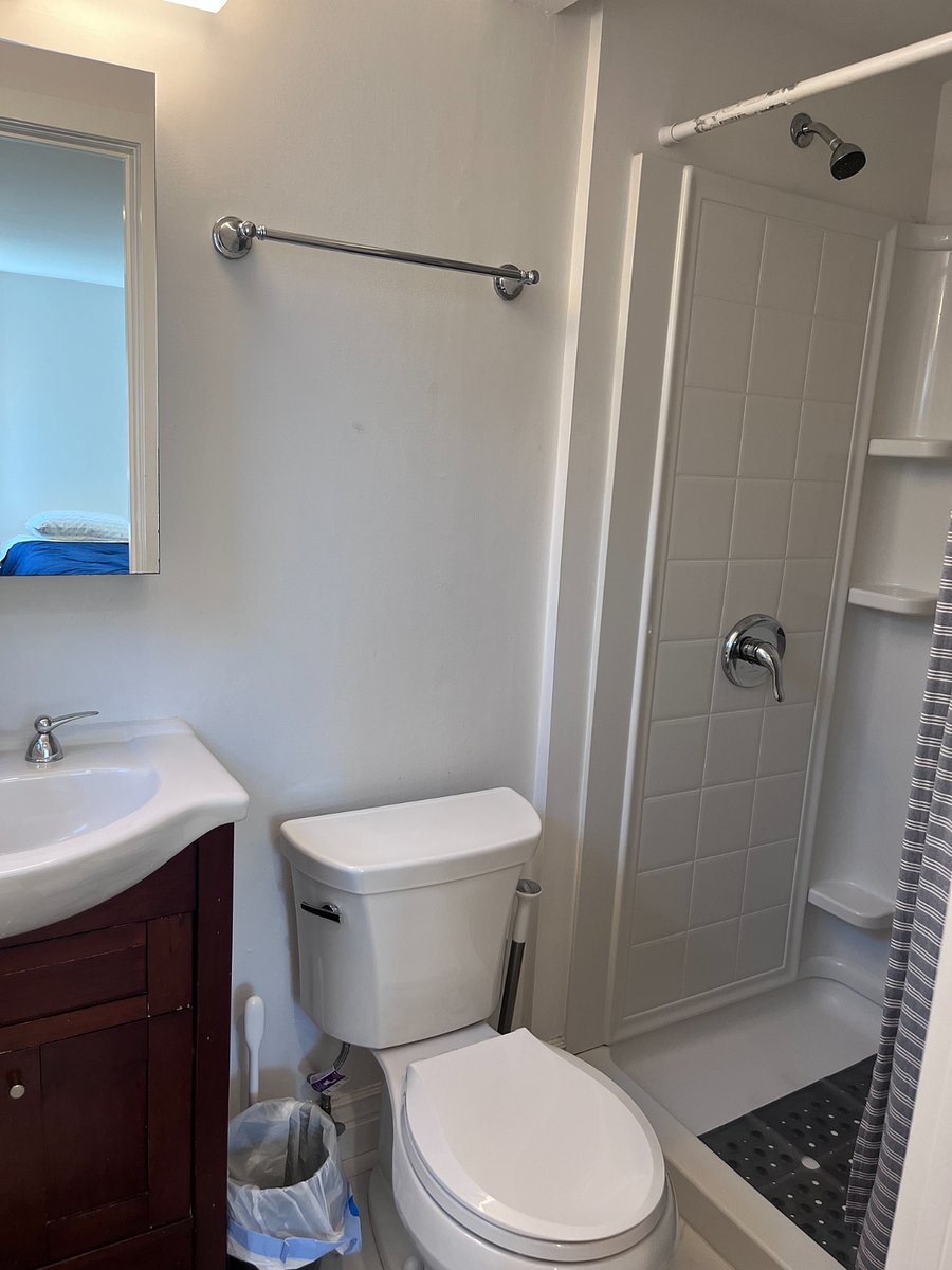 Bathroom with standing shower