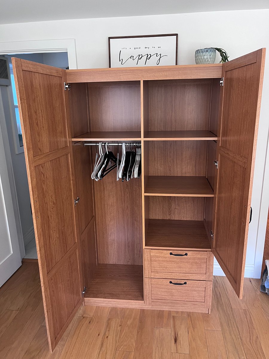 Armoire with hangers