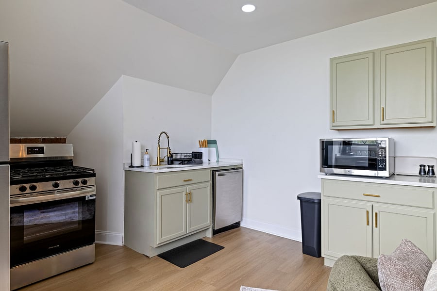 Kitchen sink with stove