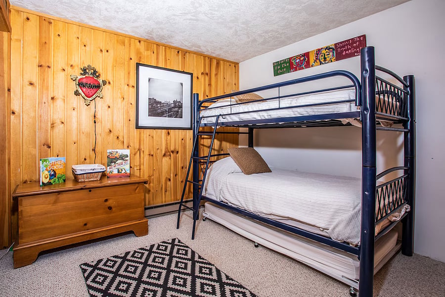 Extra room not listed. No windows so it's technically not a bedroom but just for reference you do have access to this room, extra twin can be moved upstairs to join with other twin bed.