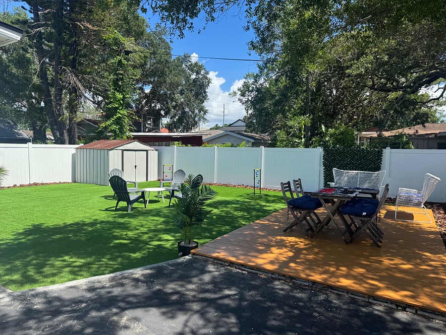 Fenced in Back yard
