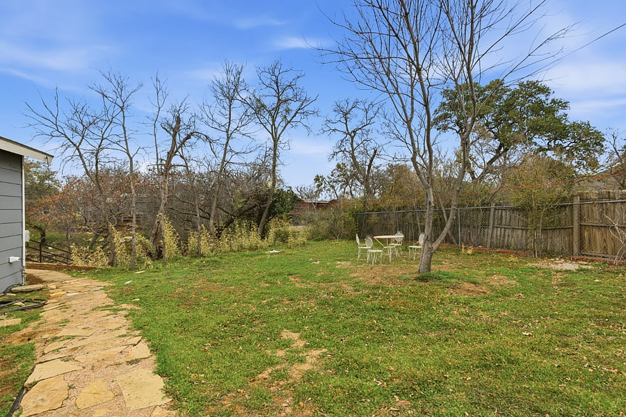 North side yard