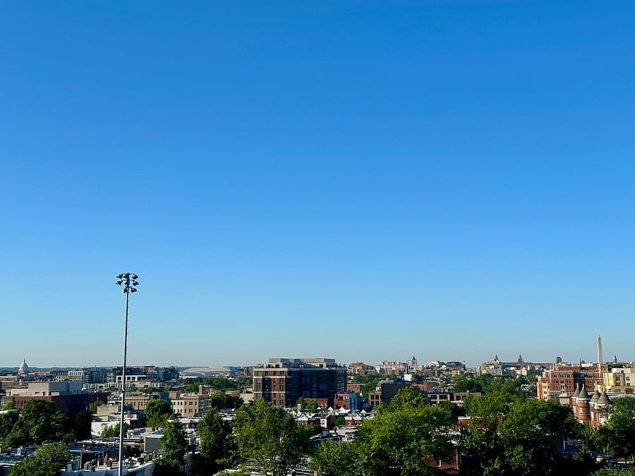 Panoramic views of DC a half-block away.