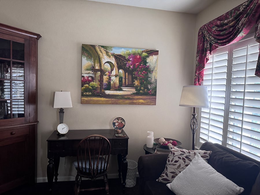 Bonus Room has french doors for privacy as well as a TV with Prime Streaming Service.