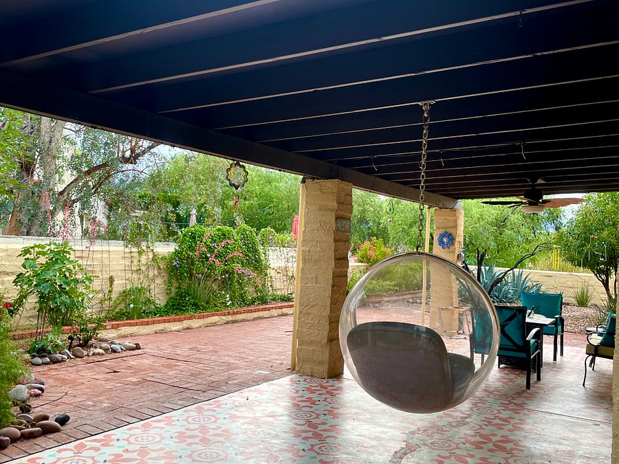 Large backyard patio/ swing chair