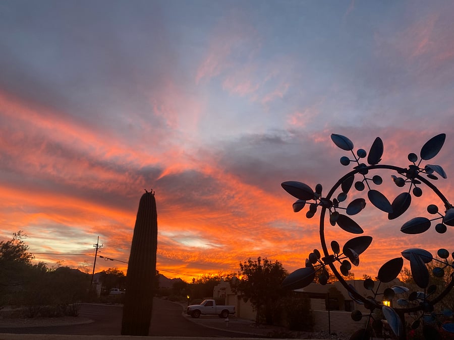 Sunset view from the livingroom