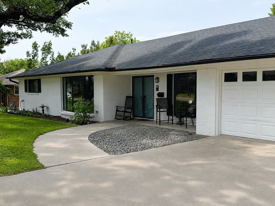 Front of the house on a cul-de-sac