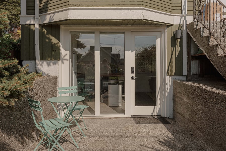 Front entrance with private patio