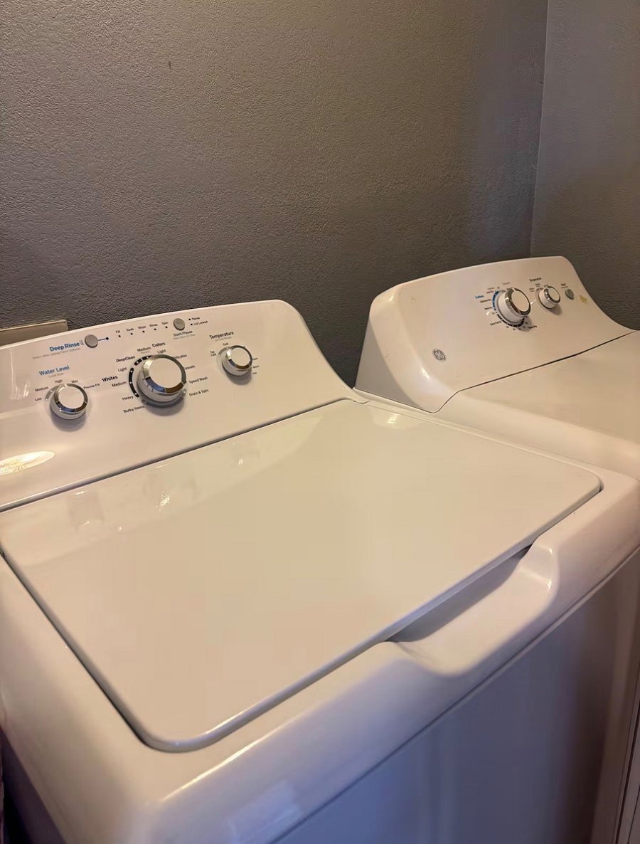 In-unit washer and dryer for your convenience.