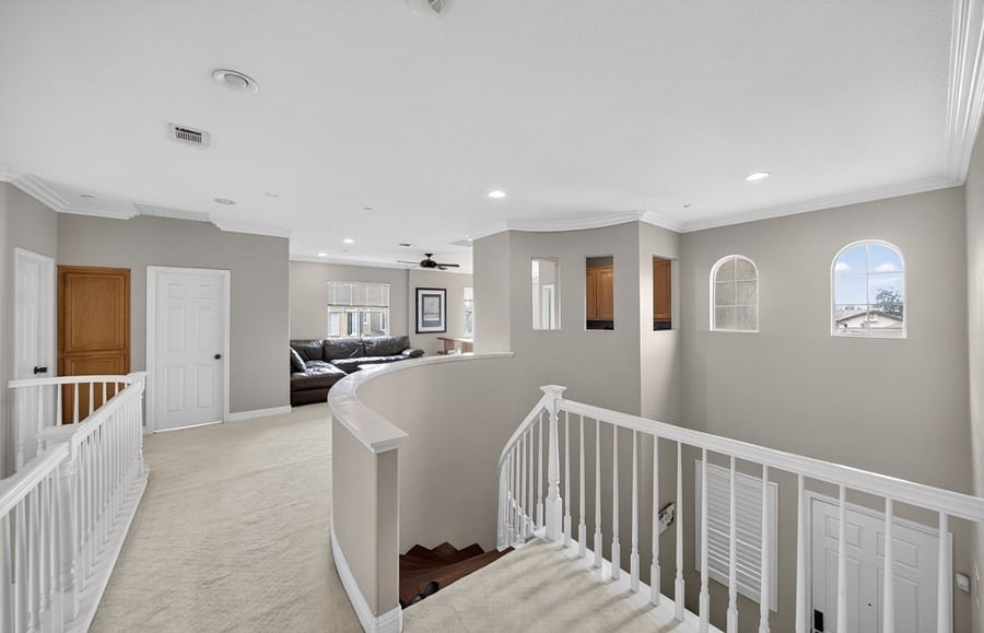 Clean hallways throughout, providing easy, comfortable access to each room and enhancing the overall open and spacious feel for all guests.
