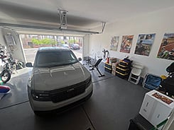 2-car garage with some storage