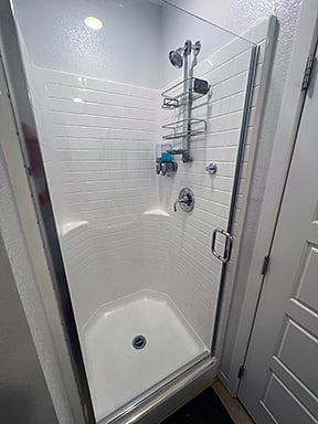 Downstairs bathroom shower