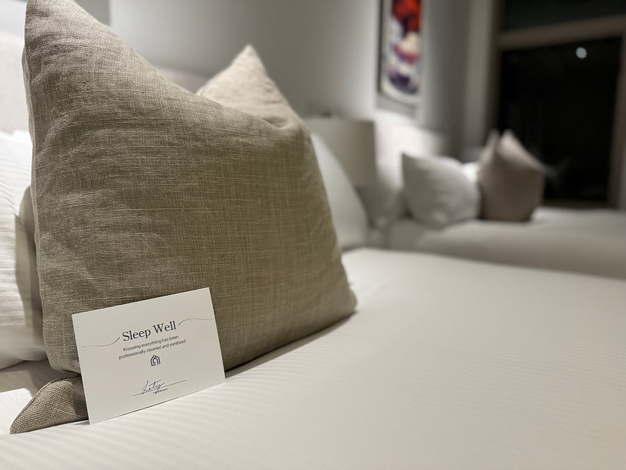 Sleep well knowing your home away from home is professionally and extremely detailed cleaned. (Housekeeping customized to the unique needs of each guest.)
