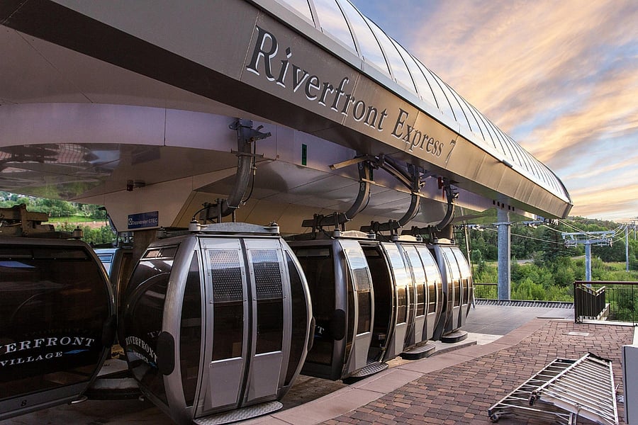Riverfront Express gondola (considered ski in/out) to Beaver Creek resort. Located literally 20 feet from the main resort building.