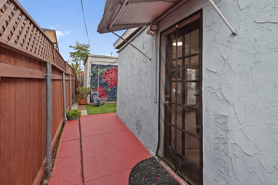 Entry into patio